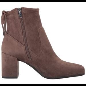 Franco Sarto Pisces Faux Suede Ankle Bootie Shoes Taupe Women's Size 11
